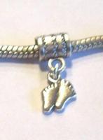 prachtige nieuwe zilver bedel/kettinghanger *BABY VOETJES*, Sieraden, Tassen en Uiterlijk, Ophalen of Verzenden, Nieuw, Zilver