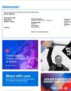 1 concertkaartje voor Bryam Adams in Tilburg op 24 juni., Tickets en Kaartjes, Eén persoon, Juni