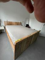 Steigerhouten bed 160x200, Ophalen, Gebruikt, Bruin, Steigerhout
