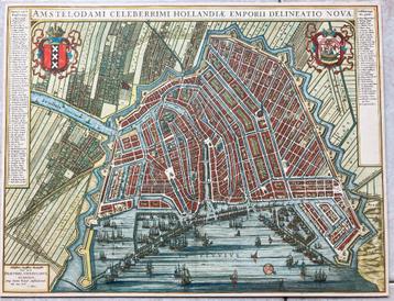 Kaart Amsterdam 1694 Joan Blaeu beschikbaar voor biedingen