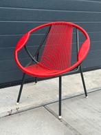 Vintage “spaghetti” stoel rood, Huis en Inrichting, Stoelen, Ophalen of Verzenden, Zo goed als nieuw, Rood, Eén