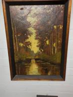 Schilderij van een boslandschap door Doese, Antiek en Kunst, Kunst | Schilderijen | Klassiek, Ophalen