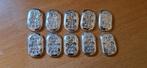 Zilveren cross bones skulls 31.1 gram  999, Ophalen of Verzenden, Zilver