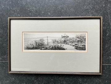 Gerard van Rooy - Oud Zuilen, ets, gesigneerd beschikbaar voor biedingen
