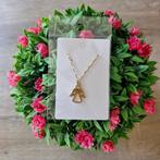 Goudkleurige rvs ketting. 'Engel', Ophalen of Verzenden, Zo goed als nieuw, Goud, Overige materialen