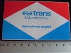 sticker trans vakantiereizen logo NS nederlandse spoorwegen, Verzamelen, Verzenden, Zo goed als nieuw, Bedrijf of Vereniging