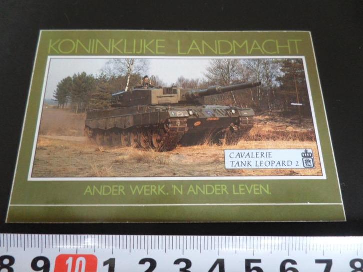 sticker Leger Landmacht AB009 Cavalerie tank leopard 2 *, Verzamelen, Stickers, Zo goed als nieuw, Ophalen