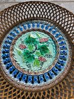Uniek Majolica druivenbord, circa 1890, Villeroy Boch, Ophalen