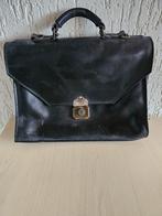 Vintage leren aktetas, Ophalen of Verzenden, Gebruikt, Zwart, Leer