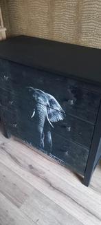 Prachtige matzwarte ladenkast, Huis en Inrichting, Kasten | Dressoirs, Ophalen, Nieuw, 25 tot 50 cm
