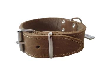 JACK AND VANILLA Halsband Vetleder Groen Nek 27-33 cm KOOPJE beschikbaar voor biedingen
