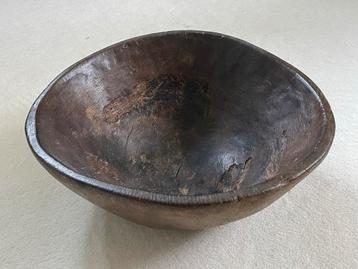 Antieke olijfhouten Schaal - 35cm beschikbaar voor biedingen