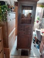 Houten vitrinekast goede staat H195 B60 D30CM ROOKVRIJE KAME, Huis en Inrichting, Ophalen