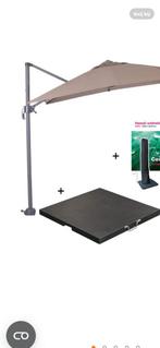 Zweefparasol met voet Hawai zgan 2.50x 2.50 antraciet, Tuin en Terras, Parasols, Ophalen, Kantelbaar, 2 tot 3 meter, Zweefparasol