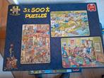 Jan van haasteren 3x 500 stukjes in doos, Ophalen of Verzenden, 500 t/m 1500 stukjes, Zo goed als nieuw, Legpuzzel