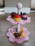 Houten speelgoed etagere met taartjes, Ophalen of Verzenden, Gebruikt, Overige typen