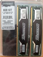 2x Crucial 4GB DDR3 Ballistix 1600MHz RAM, Computers en Software, RAM geheugen, DDR3, Ophalen of Verzenden, Zo goed als nieuw