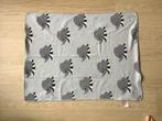 leuke grijze fleece deken met olifantjes, Ophalen of Verzenden, Gebruikt, 100 cm of meer, Deken