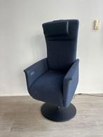 Prominent Toscana Sta-op Relaxfauteuil Blauwe Stof M/L, Verzenden, Zo goed als nieuw, Leer, Minder dan 50 cm