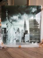 Glas schilderij New York, Huis en Inrichting, Ophalen, Zo goed als nieuw, Schilderij, 75 cm of meer