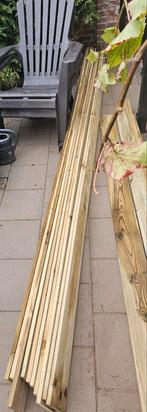 10x Tuinpl grenenhout ruw ca. 1,6 x 14 cm, lengte ca. 360 cm, Doe-het-zelf en Verbouw, Hout en Planken, Minder dan 25 mm, Grenen