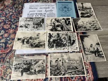 9 Foto's Aardbeving Agadir, 29-02-1960.  beschikbaar voor biedingen