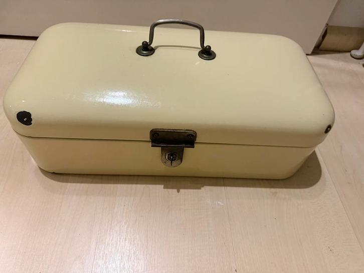 Oude Emaille Broodtrommel - Vintage, Antiek en Kunst, Antiek | Emaille, Ophalen of Verzenden