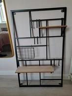 Bureaurek/Organizer zwart met rekje/plankjes/haakjes, Huis en Inrichting, Bureaus, Ophalen, Zo goed als nieuw