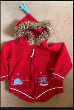 Inuk rood fleece jasje ; mt 80: mooi geborduurd fleece jasje, Jongetje of Meisje, Ophalen of Verzenden, Zo goed als nieuw, Jasje