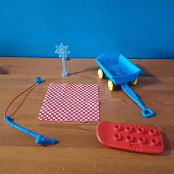 Duplo lego losse items bolderkar kleed surfboard vishengel beschikbaar voor biedingen