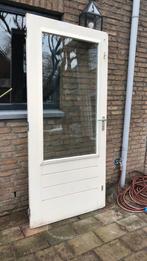 Buitendeur met dubbelglas, Doe-het-zelf en Verbouw, Deuren en Horren, 80 tot 100 cm, Gebruikt, Hout, Buitendeur