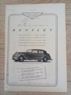 Originele Bentley advertentie uit 1946, Verzenden, Zo goed als nieuw, Overige merken