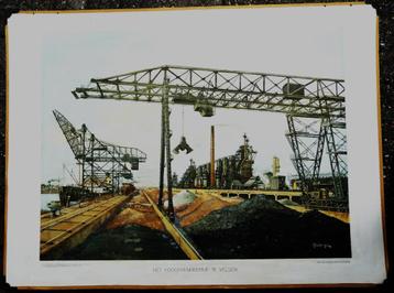 Oude schoolplaat van de Hoogovens of TATA STEEL IJmuiden beschikbaar voor biedingen