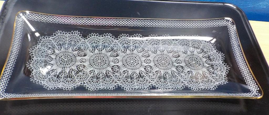 Glazen cakeschaal vintage, Antiek en Kunst, Antiek | Glas en Kristal, Ophalen of Verzenden