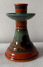 Handbeschilderde kandelaar, Antiek en Kunst, Antiek | Kandelaars, Ophalen of Verzenden, Glas