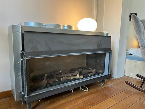Elektrische doorkijkhaard met afstandsbediening (DRU Holland, Huis en Inrichting, Kachels, Gebruikt, Inbouw, Overige soorten, Elektrisch
