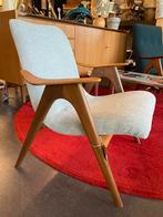 Lage vintage fauteuil Louis van Teeffelen gestoffeerd, Ophalen, Zo goed als nieuw, Stof