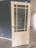 2 x opdekdeuren met glas, Ophalen, Gebruikt, 80 tot 100 cm, Binnendeur