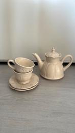 Theepot met kop en schotels, Antiek en Kunst, Antiek | Servies compleet, Ophalen