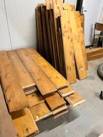 Massief grenen houten vloer 32m2 18cm breed 2cm dik, Ophalen, Vloerdelen of -planken, Zo goed als nieuw, 10 m² of meer