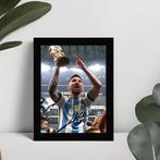 Lionel Messi gedrukte handtekening ingelijst Argentinie WK, Verzamelen, Sportartikelen en Voetbal, Ophalen of Verzenden
