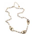 46 tot 52cm Ketting Dames Verguld RVS Goudkleurig Paperclip, Overige materialen, Verstelbaar, Birgitta-Gracht 33, 6465 EL Kerkrade, Nederland