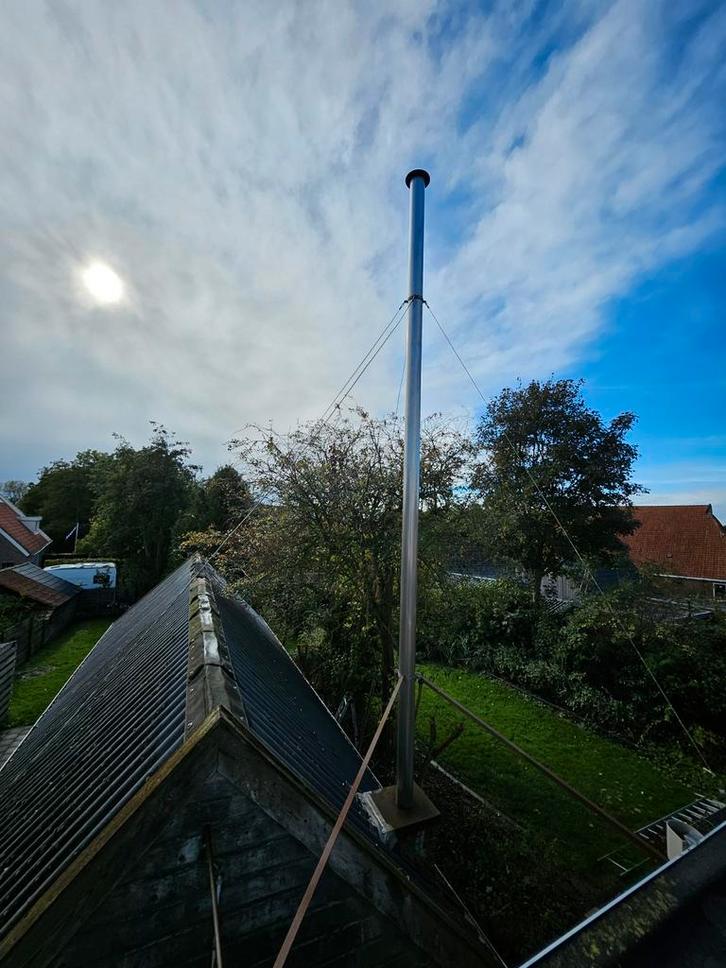 RVS Rookkanaal / Schoorsteen, Doe-het-zelf en Verbouw, Verwarming en Radiatoren, Gebruikt, Kachel, 800 watt of meer, 80 cm of meer