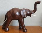 Vintage Lederen Olifant, Antiek en Kunst, Curiosa en Brocante, Ophalen of Verzenden