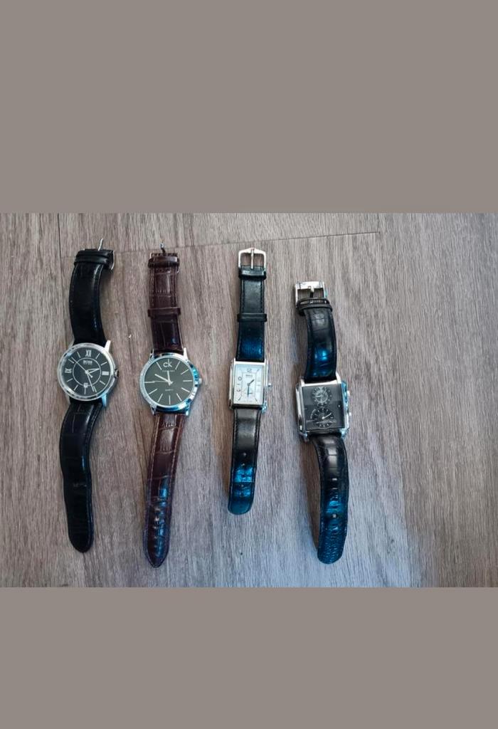 Te koop aangeboden 4 heren horloges, Sieraden, Tassen en Uiterlijk, Horloges | Heren, Zo goed als nieuw, Overige merken, Staal