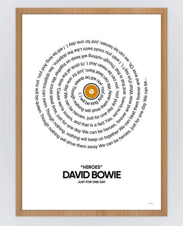 Poster David Bowie Heroes beschikbaar voor biedingen