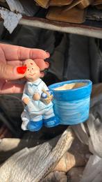 Potjes mannentjes en vrouwtjes steen klein verschillend, Tuin en Terras, Bloempotten, Steen, Rond, Ophalen of Verzenden, Zo goed als nieuw