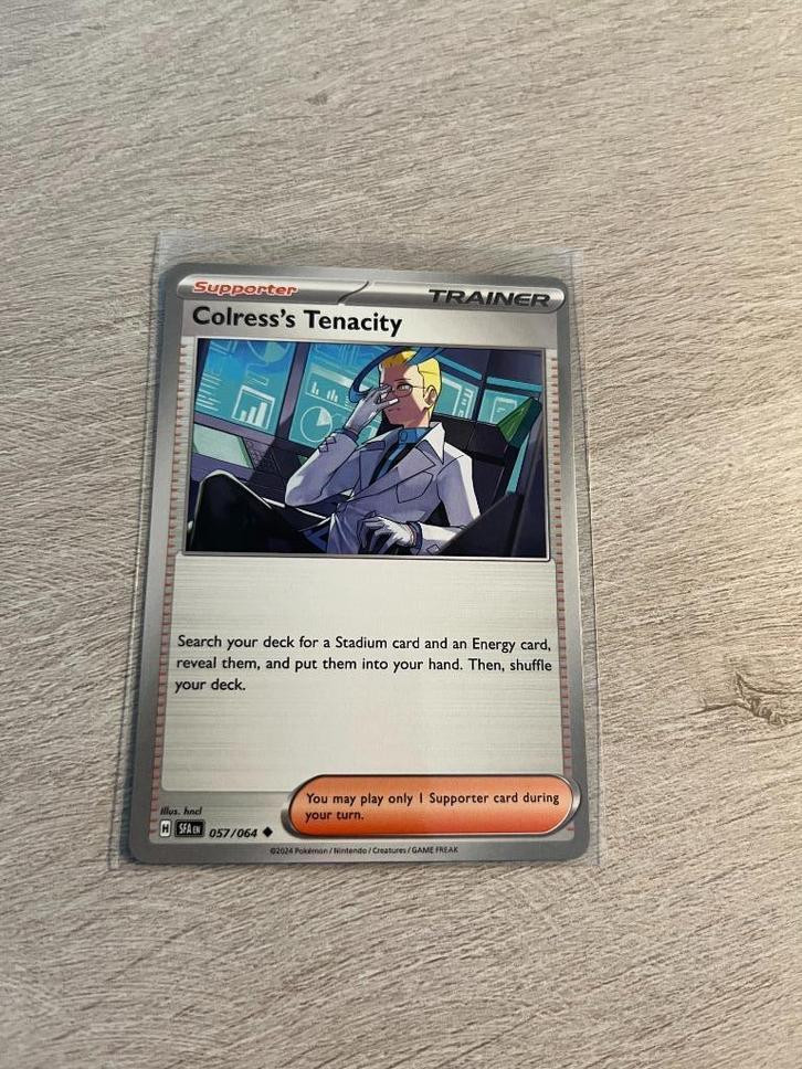 Colress's Tenacity 057064 Shrouded Fable - Pokémon Kaart, Hobby en Vrije tijd, Verzamelkaartspellen | Pokémon, Nieuw, Losse kaart