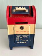 Vintage US mail brievenbus bank spaarpot, Ophalen of Verzenden, Gebruikt, Overige materialen