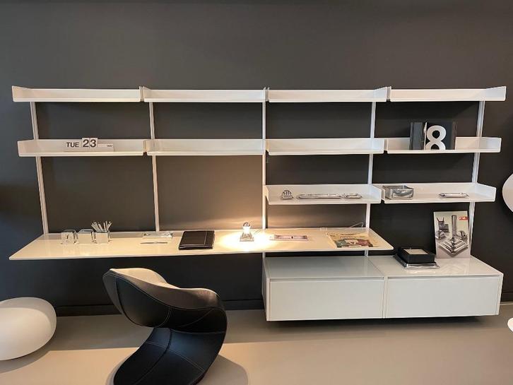 Wandkast met werkplek, design, Huis en Inrichting, Kasten | Wandmeubels, Zo goed als nieuw, 150 tot 200 cm, 300 cm of meer, 25 tot 50 cm